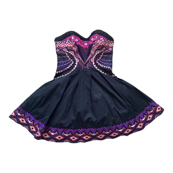 Karen Millen Aztec Embroidered Mini Dress Size 10 - Picture 2 of 13